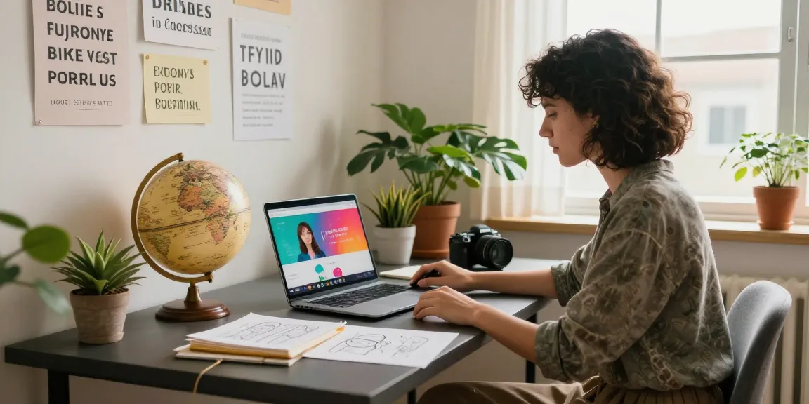 Suasana kerja kreatif halte4d di ruang kantor rumah modern, individu dengan laptop dan inspirasi.